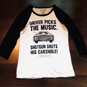 Supernatural 3/4 quarter sleeve baseball Sam and Dean